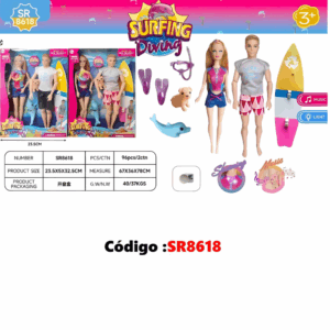 Boneco Casal Surfista SR8618