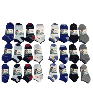 Meias KLV Cano Curto Infantil Masculina 12 Pares 9011