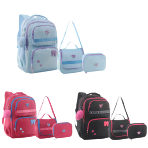 Kit Mochila Junveil C/Bolsa Térmica e Estojo 069