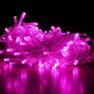 Pisca Pisca É Natal 100 Lâmpadas Rosa 006