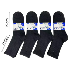 Meias KLV Cano Longo Preta 12 Pares 001