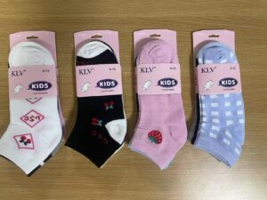 Meias KLV Cano Curto Infantil Feminina 12 Pares 010